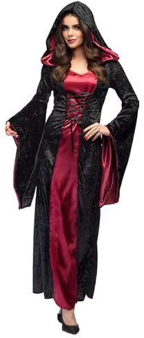 Boland - Disfraz de princesa vampira Mistress para mujer | Vestido con capucha, disfraz de mujer, Halloween, Carnaval y fiestas temáticas, reina, chupasangre