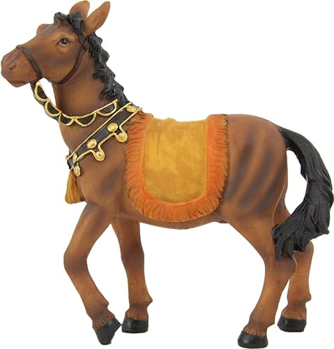 FADEDA Pferd/Höhe:15 cm/handbemalt/detailgetreue Krippen Figuren - Weihnachten Tisch Dekoration Krippe Zubehör