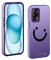 TAUYN Funda para OPPO A74 4G, Cara Sonriente Patrón Diseño Carcasa, PC Ultradelgado Anti-choques Protección Case, Púrpura