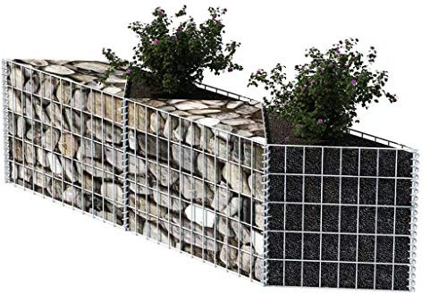 Kavolet Jardinière surélevée en acier - Bac à gabions - Jardinière surélevée pour légumes - Panier à pierre - Jardinière - 120 × 30 × 50 cm