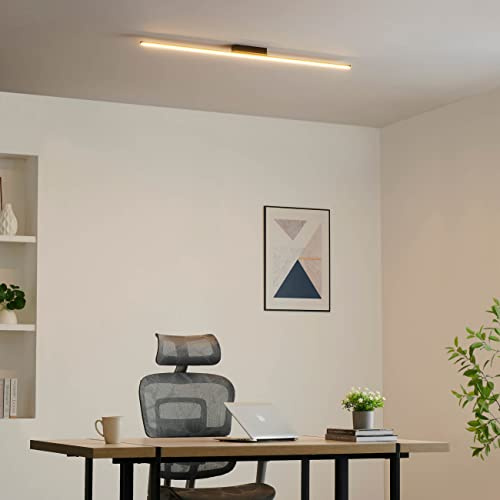 LED Deckenleuchte Nagai schwarz 122cm | LED integriert, Aluminium schwarz, Länge 122 cm, vertikale oder horizontale Verlegung, integrierter Trafo