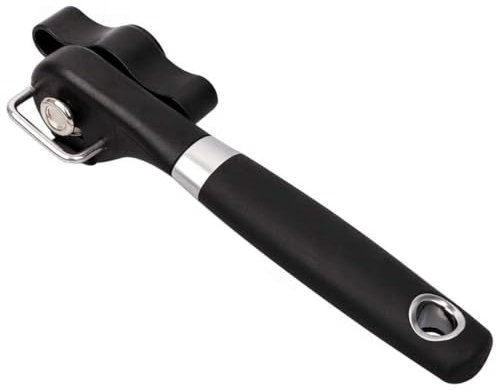 Yominerr Manual Cutting Can Opener, Handheld Smooth Edge Can Opener, Food Grade Cutting Can Opener, Kitchen & Restaurant Black