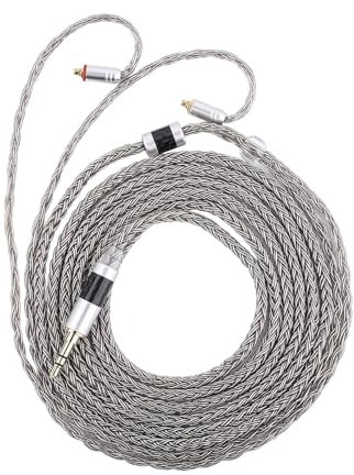 Linsoul Tripowin Zonie IEM-Kabel, 2m Langes, 16-adriges Versilbertes Ohrhörer Kopfhörerkabel, In-Ear-Monitor-Kabel für Audiophile Musiker(MMCX)