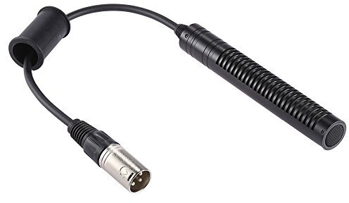 Kavolet Unidirectional Mic High Sensibility Stereo Effect Condenser Microphone for Camcorders with XLR Interface for Interview Photography Recording