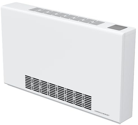 Inverboost Wärmepumpenheizkörper-Konvektor, 3 kW Heizkörper, ultradünn 145 mm, Wärmetauscher, Ventilator, Weiß, steuerbar per App