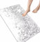 Fooyho Badematte White, Badematte rutschfest Badteppich 40x80 cm Badezimmerteppich Kleiner Teppich Badezimmer, Badematten Bad Teppiche Vorleger Duschvorleger Schnelltrocknend Badzimmermatte 1029