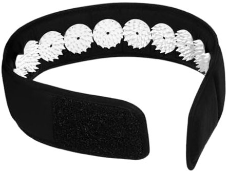 WRITWAA Akupunktur-Stirnband Massageband Tragbares Kopfband Wiederverwendbares Kopfband Yoga Kopfband Komfortables Kopfband Yoga Stirnband Kopfmassagegerät Akupunktmassagegerät Abs Black