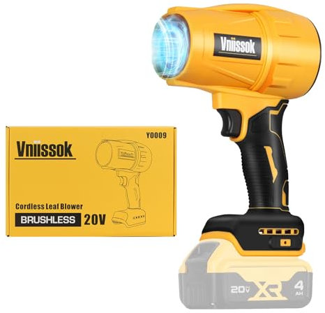 Electric Cordless Leaf Blower Dust Blower for DEWALT 20V Battery, High-Speed Motor Handheld Jet Fan Air Blower for Patio Cleaning, Lawn Care, Blowing Leaves and Dust (Leaf Blower)