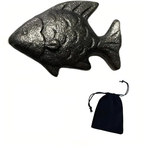 NVARUPC Iron Fish Natural Iron Supplement, Cooking Aid for Food and Water, Black Storage Bag Included