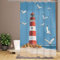 Tenda Doccia Faro Tenda per Doccia Spiaggia 90x200 cm Extra Lunga Tende Vasca da Bagno con Ganci, Antimuffa Impermeabile Asciugatura Rapida Tessuto in Poliestere Shower Curtain per Famiglia Hotel R-65
