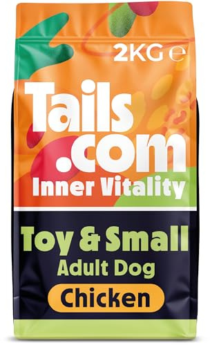 Tails.com • Dry Dog Food 2kg • Chicken • Toy & Small Adult 8 months - 8 years • Hypoallergenic Recipe • No Added Flavours or Preservatives • Small Size Kibble for Little Mouths