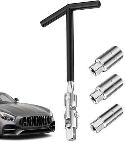 Werkzeug zum Entfernen von Zündkerzen, T-Steckschlüssel aus Karbonstahl für Zündkerzen, Kfz-Reparaturwerkzeug, kompakte Größe für Motorräder, Wohnmobile, Anhänger und Rasenmäher