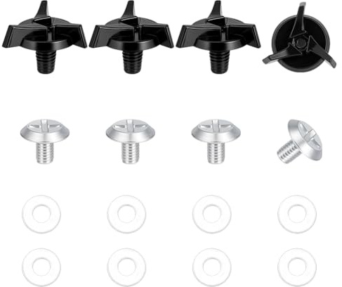 PH PandaHall 16pcs Helmet Screws Helmet Visor Screws Motorcycle Helmets Bolts with 16pcs Rubber Washers Replacement Screw for Motorcross Off-Road Helmets Accessories Hardware Kit (Black, Silver)