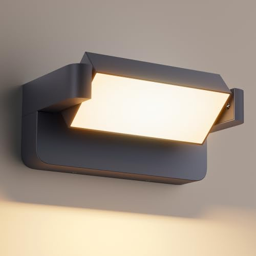 Aipsun 24W LED Wandleuchte Aussen/Innen 3000K Anthrazit