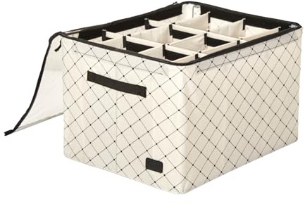 Periea 'Vera' Shoe Storage Box Organiser for Wardrobe, Fits 12 Pairs - Space Saving Shoes Holder with Clear Lids, Stackable Large Shoe Box Storage Containers - Black Dot
