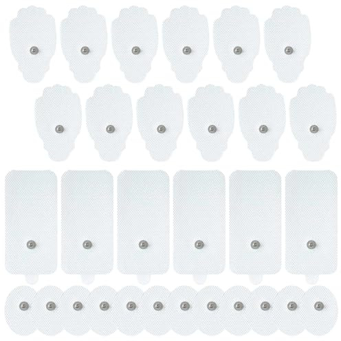 30 Pcs Elektroden Tens Gerät Klebeelektroden Für Tens Gerät Tens Elektroden Pads Linderung Von Gelenkschmerzen Lindert Wirksam Muskelermüdung Im Rückenbereich(10 * 5cm/4.6 * 7.4cm/3.*4cm)