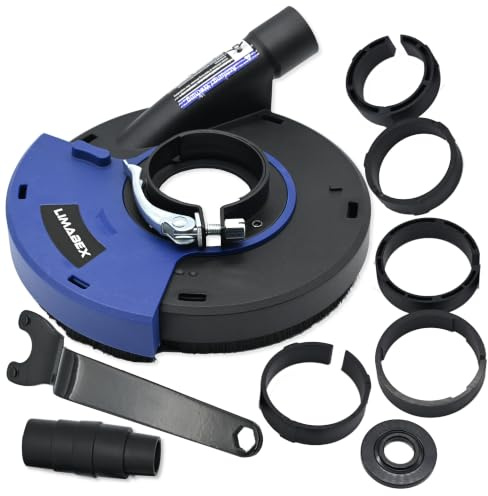 Absaughaube Winkelschleifer 180/230 mm Bürstenkranz Universal PRO Set | Für Schleiftöpfe bis max. 180 mm Staubarmes Schleifen mit Federung
