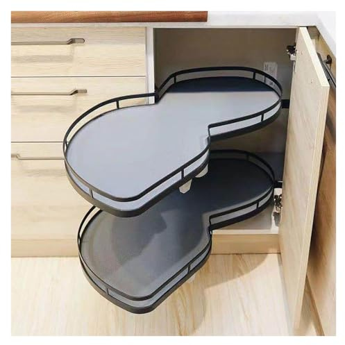 bandeja extraible armario Bandeja Giratoria Para Mueble Esquinero De Cocina, Para Muebles De Cocina Y Baño, Organizador De Dos Niveles, Para Puertas Con Apertura Izquierda/derecha(Right-opening,600)