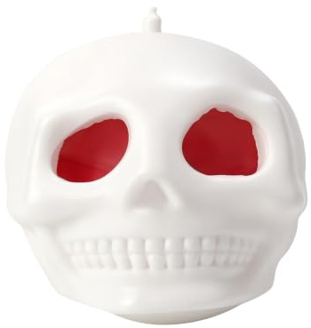 Skull Squeeze Stress Ball, Halloween Squishy Fidget Toy, Pop Out Eyes Sensory Relief Toy for Kids Adults Party Favor (White)