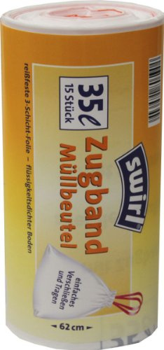 Swirl 35 l Zugband Müllbeutel, 15 Stück