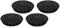 Guardini Gardenia, Lot de 4 tartelettes Ø 12cm, acier avec revêtement anti-adhérent, couleur noire, Noir