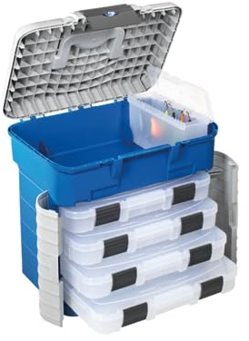 Plastica Panaro - Valigetta Pesca 501 Blu per Trasportare, Proteggere e Organizzare l'Attrezzatura da Pesca, Dimensioni Esterne 420 x 203 x 400 mm