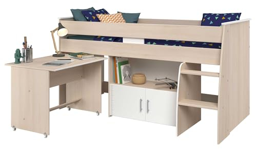 Parisot 2498 Comb Bett – Charly akazie hellblau/weiß Holz