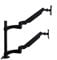 Allcam GSA12D-PS Gas Spring Desk Mount Dual Monitor Arm Stand w/ 40cm long pole: Mount 2 LCD monitors one-on-one