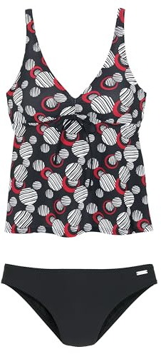 Lascana Damen Bügel-Tankini Kreise, AForm, Verstellbare Träger