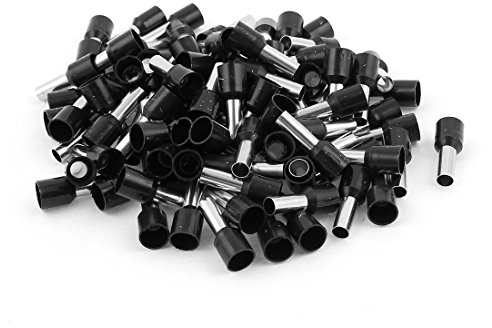 sourcing map 100 Stück 10mm2 Crimp Kabelende Terminal Bootlace Endstück Verbinder de