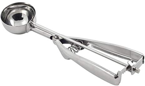 Happyfriends Acero INOX Cuchara Helados 5 cm, Plateado