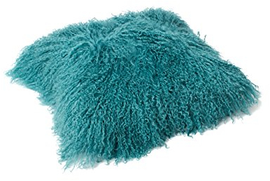 Reissner Lammfelle Tibet Lammfell Kissenbezug langflorig 30x30cm JAY102 Farbe Turquoise/türkis