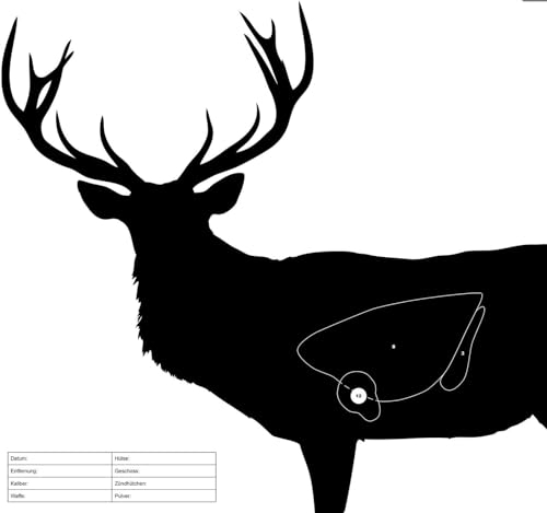 X-Targets Zielscheiben Hirsch / 50x53 cm/Papier 120g/m² (40 Stück)