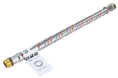 Meiflex Panzerschläuche für Sanitär, Heizung, Klima 1/2 Zoll, 500 mm