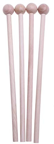 SUPVOX Holz Schlägel Drumsticks Kugelschläger Klangstäbe Instrument Teile Zubehör 4 Stück