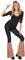 W WIDMANN MILANO Party Fashion - Hippie Set 60er / 70er Jahre, Stirnband und Stulpen, Hippie, Reggae, Flower Power