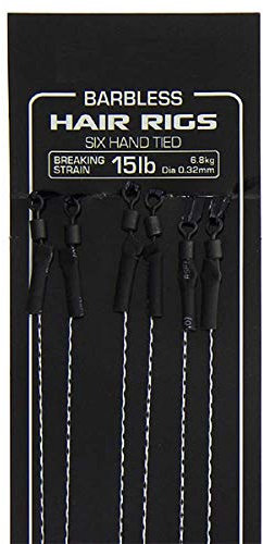 G8DS® 6 Haar Rigs Barbless jeweils 2X Größe 6,8, 10 Boilie Vorfach Karpfen Angeln Fischen Pellet Bait