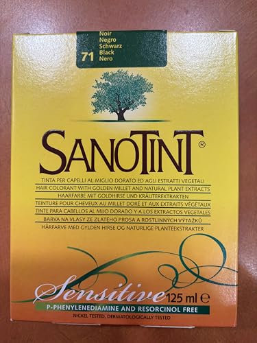 SANOTINT Farbe Sensitive Light Farbe 71 Schwarz, 3 Packungen – 3 x 125 ml