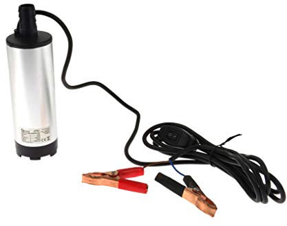 BSD Pompa per Transferimento Carburante e Olio - Pompa Sommersa Elettrica per Olio e Diesel Gasolio, Pompa Aspirazione per Olio Diesel Gasolio - 52mm - 24V 60W