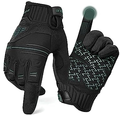 INBIKE MTB Handschuhe Herren Touchscreen Fahrradhandschuhe Mountainbike Rennrad Radsport Bekleidung mit verdickten Handflächenpolstern Grün L