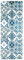 Thedecofactory Tapis de Cuisine Carreaux de Ciment, 45cm x 120cm, Bleu