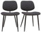 Miliboo Stühle Tobias Dunkles Holz und schwarzes Metall (2er-Set)