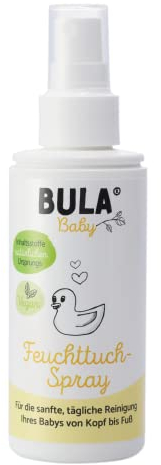 BULA® Baby Feuchttuch-Spray 150ml | nachhaltige Alternative für Feuchttücher | mit Inhaltsstoffen aus natürlichem Ursprung