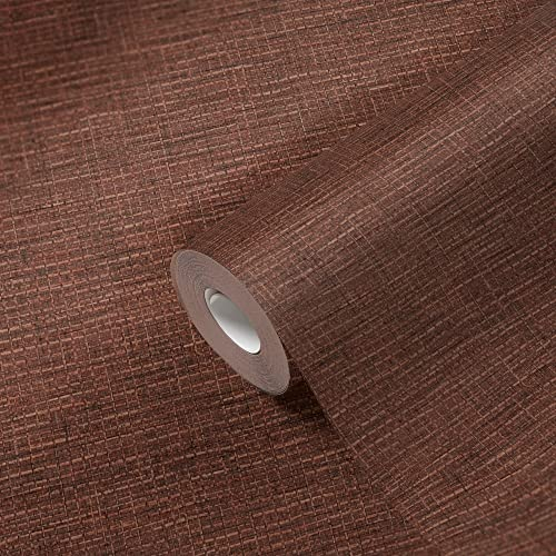 Livingwalls Struktur Tapete Rot Uni 385271 Einfarbig Vliestapete Stoffoptik Textil Modern 10,05x0,53m 385271