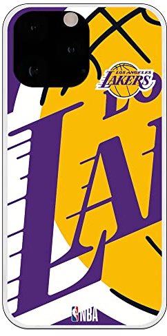 Schutzhülle für iPhone 13 Pro Max – Basketball-Design NBA Los Angeles Lakers – Schutzhülle aus flexiblem TPU-Silikon, transparent