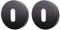 EAI Round Keyhole Cover Escutcheon Set - Pack of 2, Matt Black | Keyhole Escutcheon | Universal Black Door Key Cap Covers