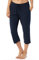 Schiesser Damen Schlafhose 3/4 Lang Kurz Baumwolle - Mix + Relax Pyjamaunterteil, Dunkelblau-gem._179270, 40 EU