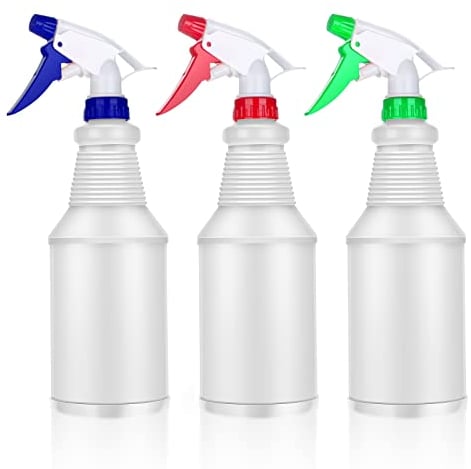 Vaporisateur Bouteilles Pulvérisateur Vide 3 Pièces 750ML Flacon Pulvérisateur en Plastique Rechargeable avec Pulvérisation et Jet Modes pour Nettoyage Cuisine Jardin Arroser Les Plantes