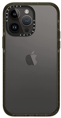 CASETiFY Impact Schutzhülle für iPhone 14 Pro Max [4 x Falltest in Militärqualität, 2,5 m Fallschutz], glänzendes Schwarz