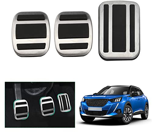 GAFAT Compatible avec Peugeot 208 2008 2019-2023 2024 Pédales de Gaz et Frein, 2008 P24 208 P21 Capuchons de Pédales Couverture Pédales Repose-pieds [Transmission Manuelle]